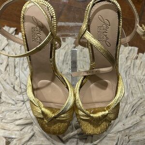 NWOT gold sandals